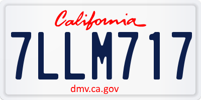 CA license plate 7LLM717