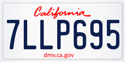 CA license plate 7LLP695