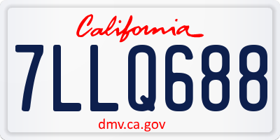 CA license plate 7LLQ688