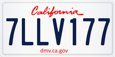 CA license plate 7LLV177