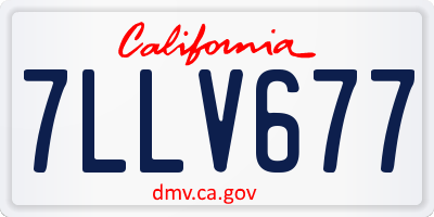 CA license plate 7LLV677