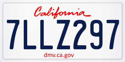CA license plate 7LLZ297