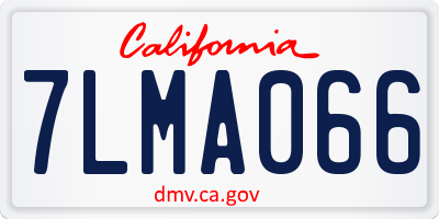 CA license plate 7LMA066