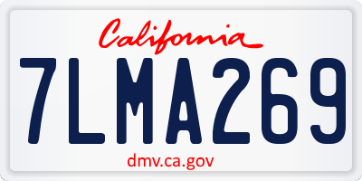 CA license plate 7LMA269