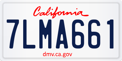 CA license plate 7LMA661