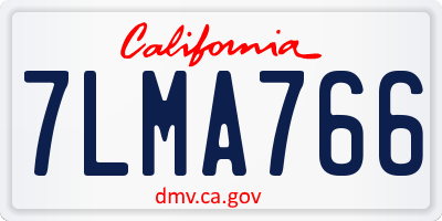 CA license plate 7LMA766