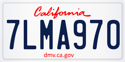 CA license plate 7LMA970