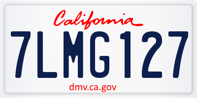CA license plate 7LMG127