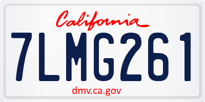 CA license plate 7LMG261