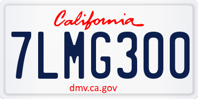 CA license plate 7LMG300