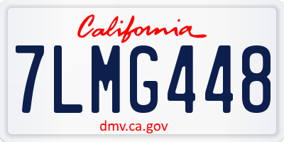 CA license plate 7LMG448