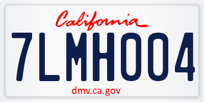 CA license plate 7LMH004