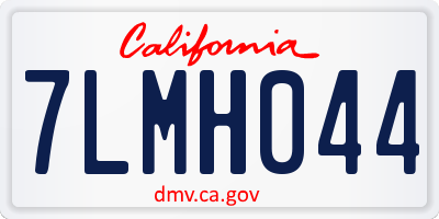 CA license plate 7LMH044