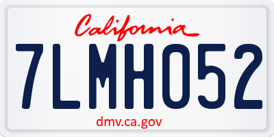 CA license plate 7LMH052