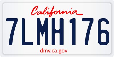 CA license plate 7LMH176