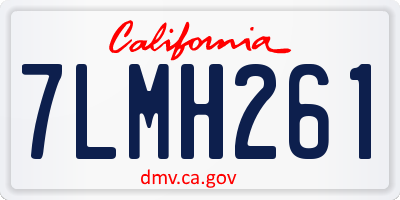 CA license plate 7LMH261