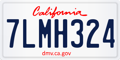 CA license plate 7LMH324