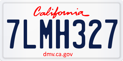 CA license plate 7LMH327