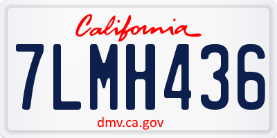 CA license plate 7LMH436