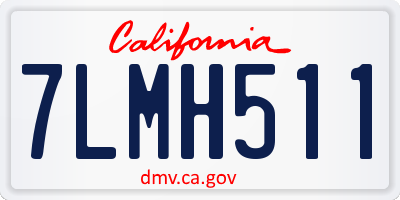 CA license plate 7LMH511