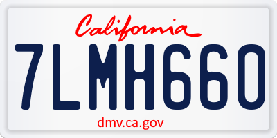 CA license plate 7LMH660