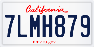 CA license plate 7LMH879
