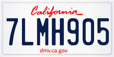 CA license plate 7LMH905