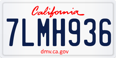 CA license plate 7LMH936