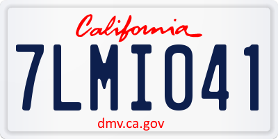 CA license plate 7LMI041
