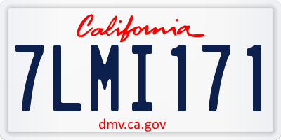 CA license plate 7LMI171