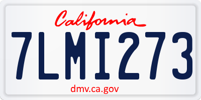 CA license plate 7LMI273