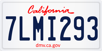 CA license plate 7LMI293