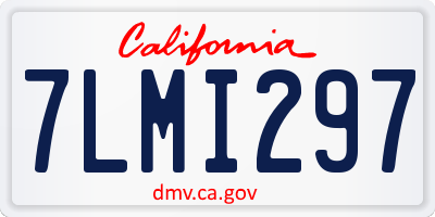 CA license plate 7LMI297