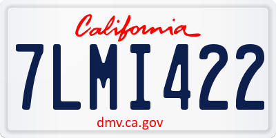 CA license plate 7LMI422