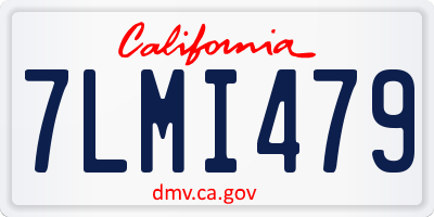 CA license plate 7LMI479