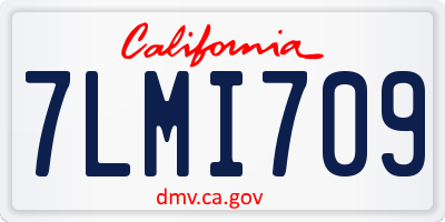 CA license plate 7LMI709