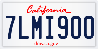 CA license plate 7LMI900