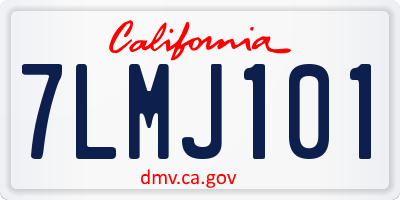 CA license plate 7LMJ101