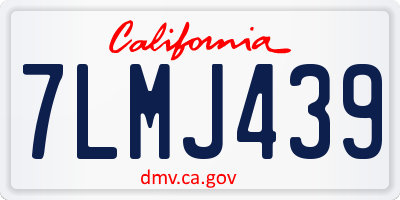 CA license plate 7LMJ439