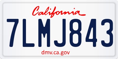 CA license plate 7LMJ843