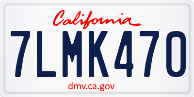 CA license plate 7LMK470