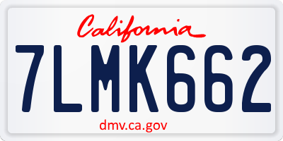 CA license plate 7LMK662