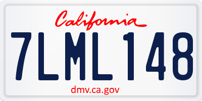 CA license plate 7LML148
