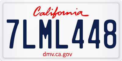 CA license plate 7LML448