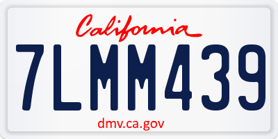 CA license plate 7LMM439
