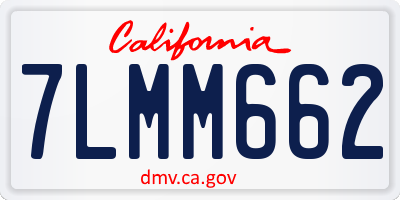 CA license plate 7LMM662