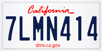 CA license plate 7LMN414