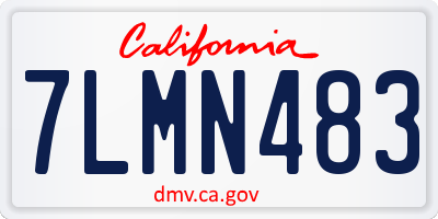 CA license plate 7LMN483