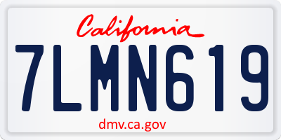 CA license plate 7LMN619