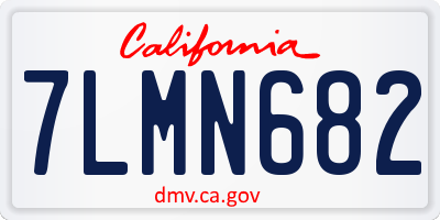 CA license plate 7LMN682